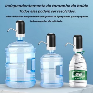 Dispenser de Agua Eletrico Recarregavel Torneira para Garrafao Suporte Galao 20L Envio Imediato Pronta Entrega