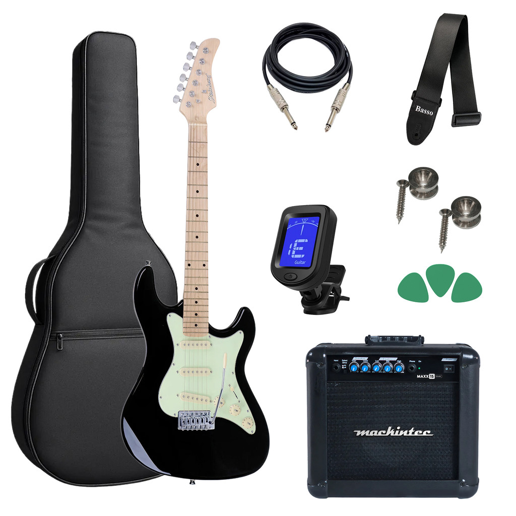 Kit Guitarra Sts100 Bk + Capa + Cubo + Acessorios Completa