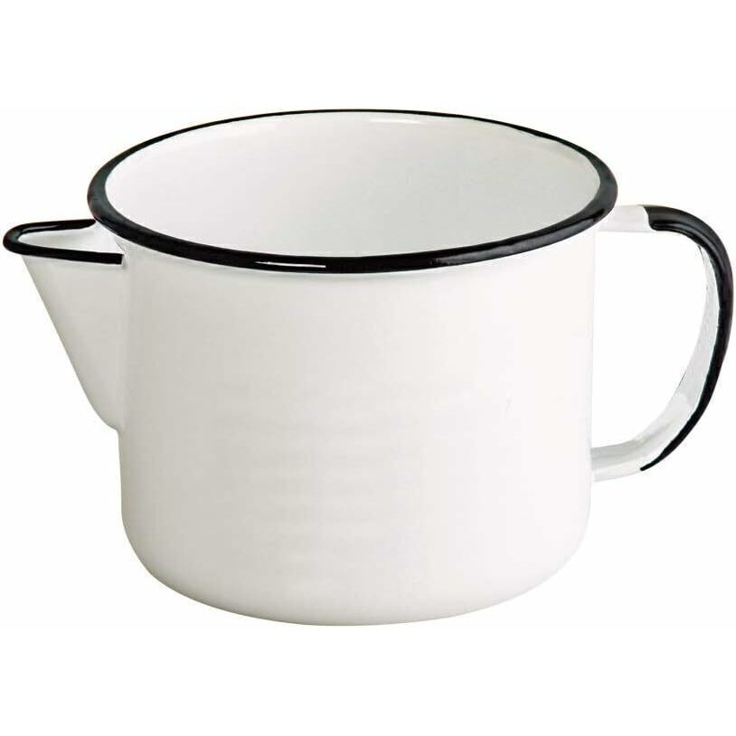 Caneca com bico Esmaltado Branco Grande 1 Litro- Ewel