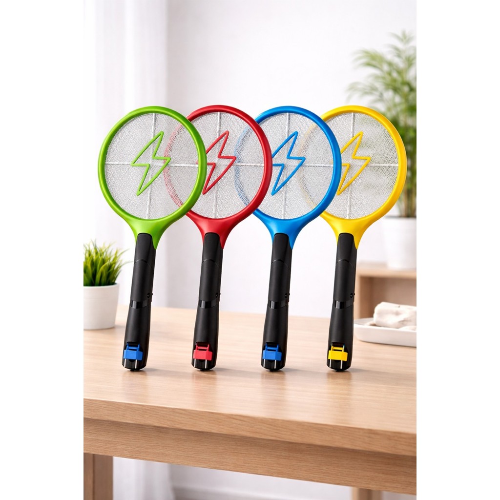 Raquete Elétrica Mata Mosquito Recarregável Bivolt 110V 220V Com LED e Tomada Retrátil em Oferta na Shopee