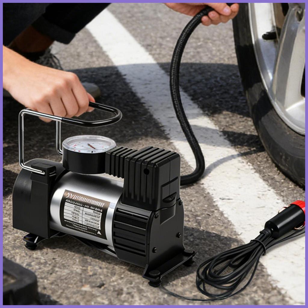 Bomba De Pneu Elétrica 12V DC-Powered Compressor De Ar Portátil Resistente Para Pneus De Carro Bicicleta Bola Balões Pis
