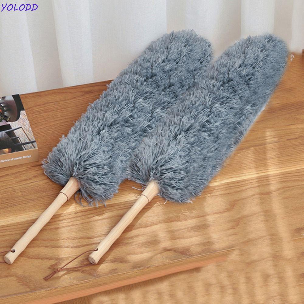 Limpador De Pó Yoloqx , Escova Antiestática Que Não Cai , Espanador De Microfibra Flexível Com Cabo Fofo