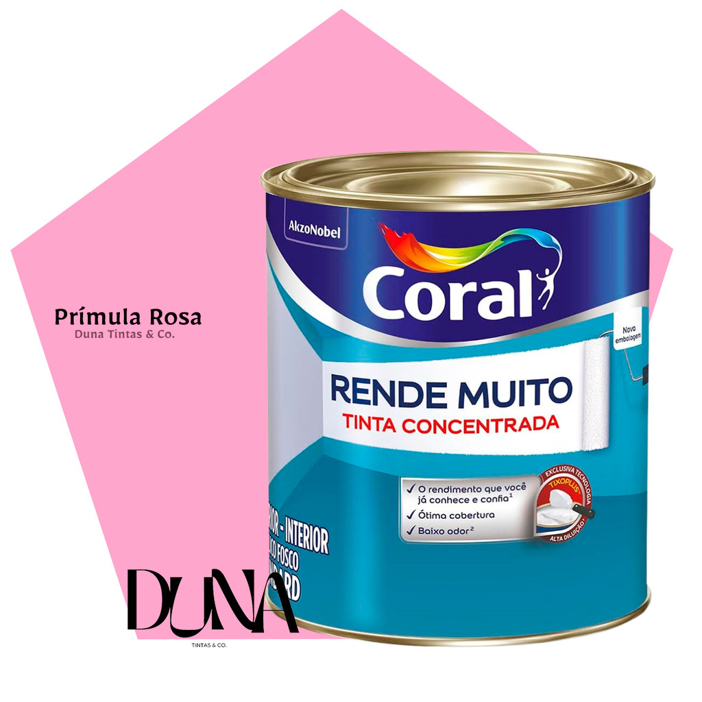 Tinta Coral Rende Muito Rosa Prímula Rosa 3,2l