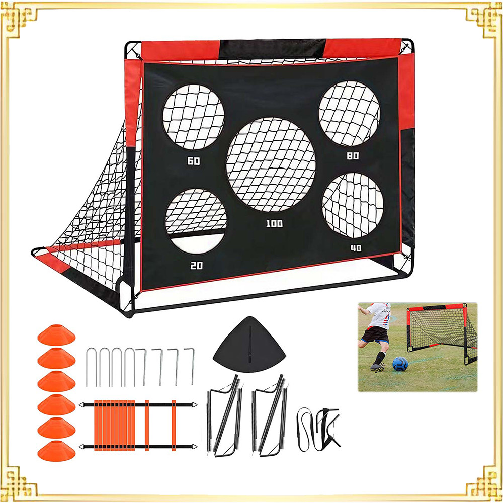 Conjunto de metas de treinamento de futebol de seis buracos, único equipamento de conjunto completo de treinamento espor
