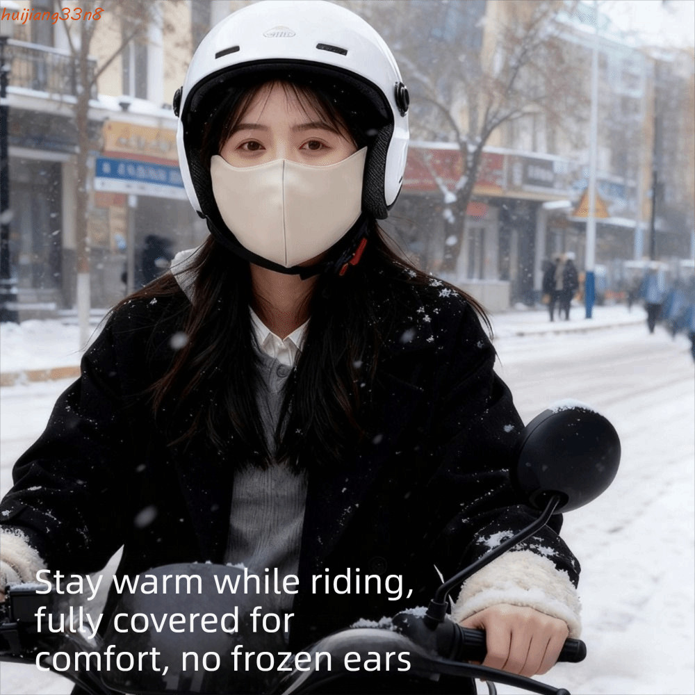 Máscara Protetora De Orelha HUIJIANG 2 Em 1 , Facial À Prova De Vento E Poeira , Protetor De Ciclismo Quente Espesso