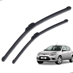 Par Palhetas Limpador Para-brisa Silicone Ford Ka 2008 A 2013 Encaixe Gancho