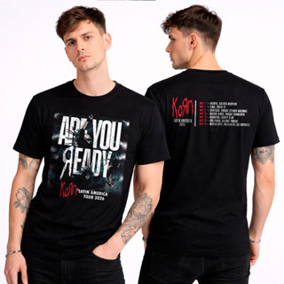 Camiseta Algodão Unissex Korn Are You Ready? Latin Ametica Tour Camisa Masculina T-Shirt Feminina em Oferta na Shopee