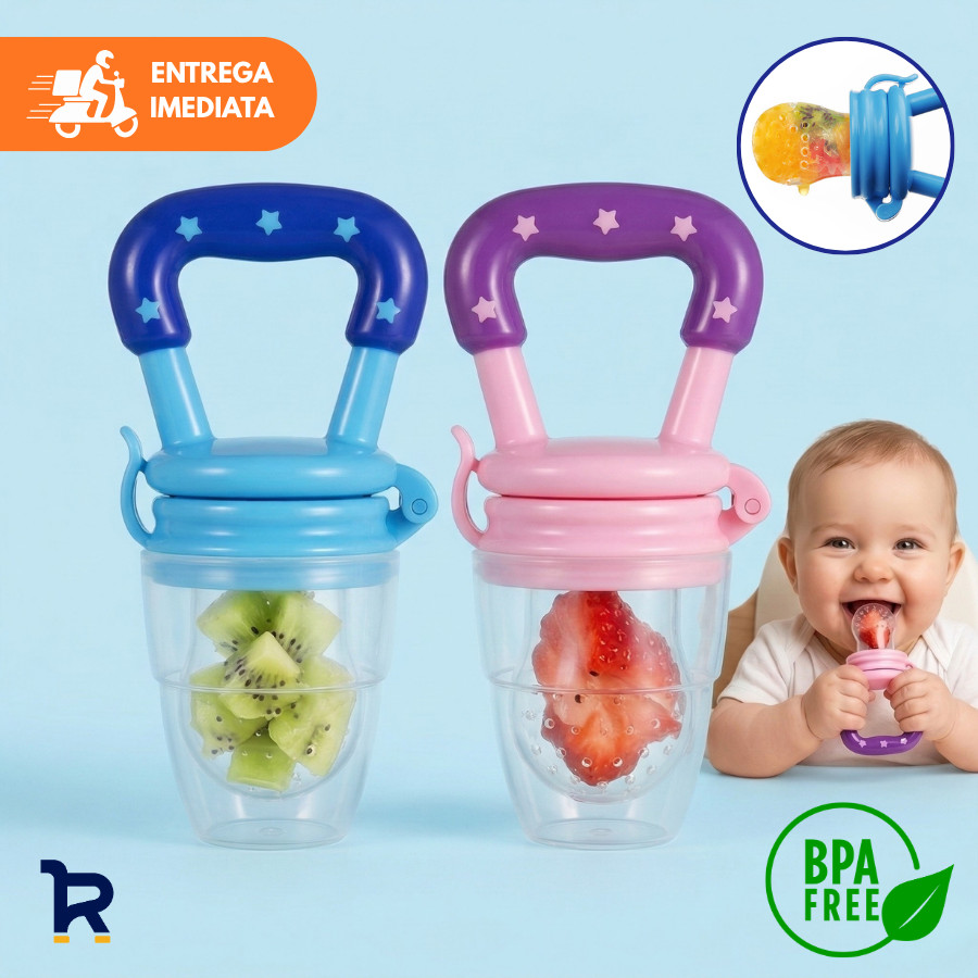 Chupeta Alimentadora Bebê Bico De Mamadeira Macio Silicone com Tampa Higiênica Infantil Mordedor em Oferta na Shopee