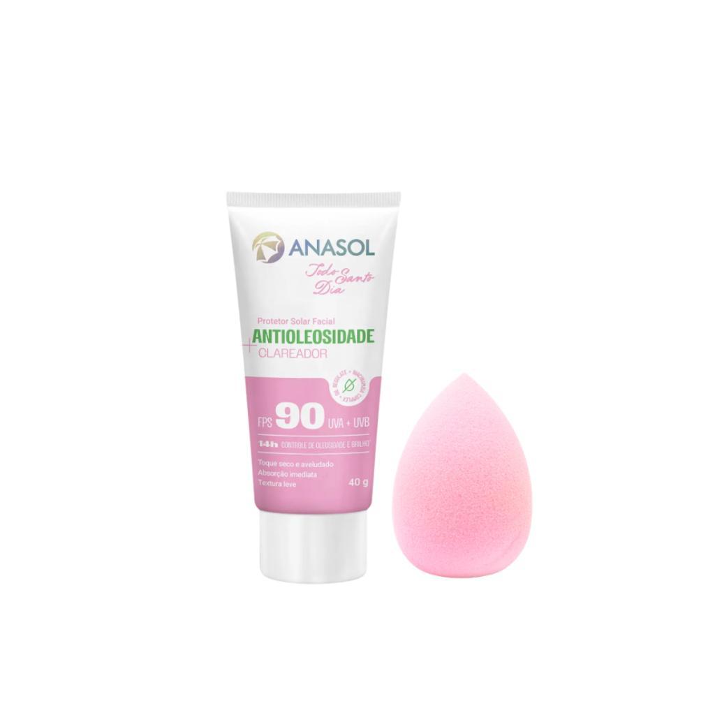Protetor Solar Clareador Facial Antioleosidade Tsd Fps70 40G Anasol Com Esponja