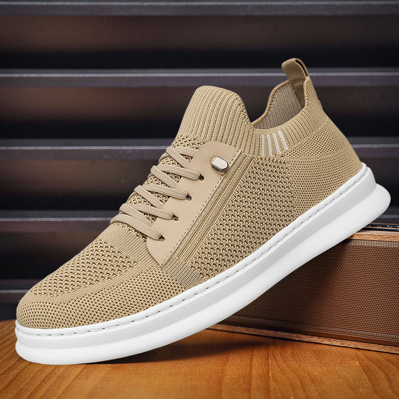Imagem Sapatos Slip-on de Malha para Homens, Calçados Casuais Respiráveis de Verão, Tamanhos 39-44