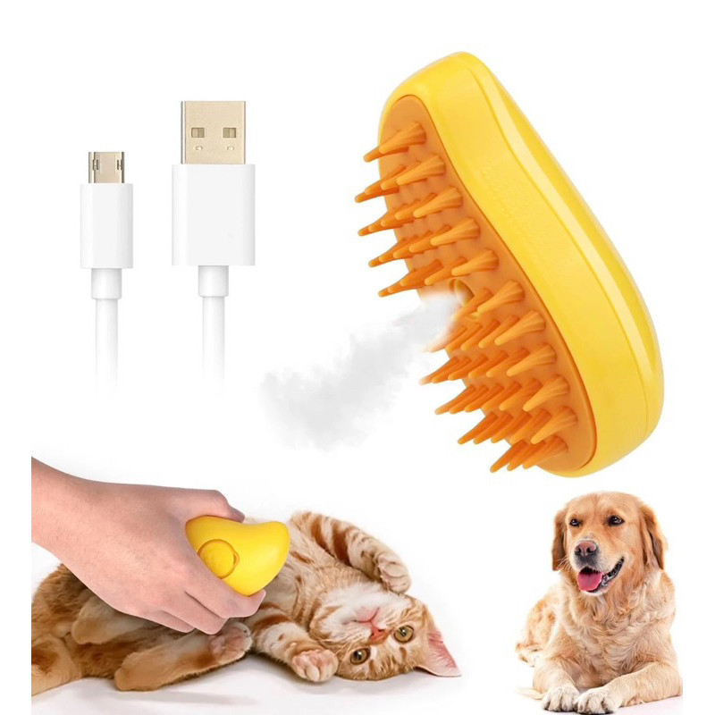 Escova Vapor 3 Em 1 Autolimpante Removedor Pelos Cães e Gatos Recarregável P.HQ em Oferta na Shopee