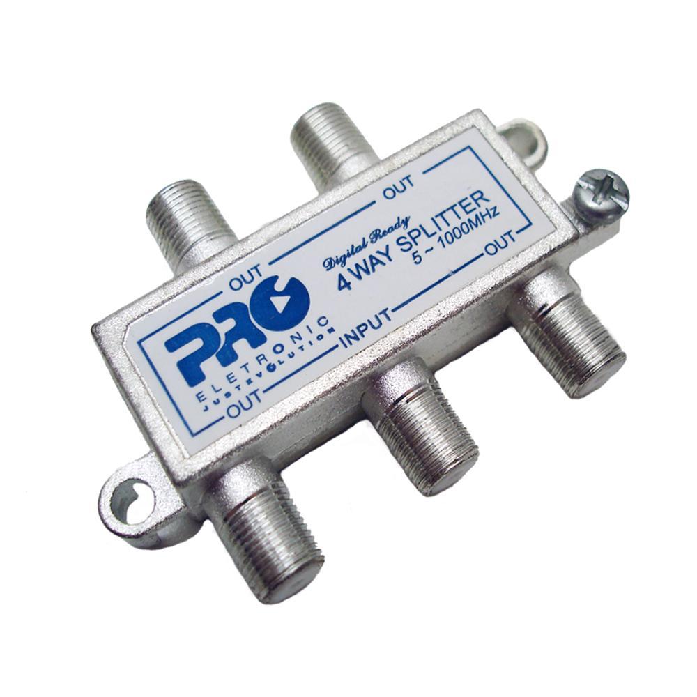 Divisor Antena VHF/UHF/CATV 1/4 PQDV-1024 PROELETRONIC, Proeletronic, PQDV-1024, Prata