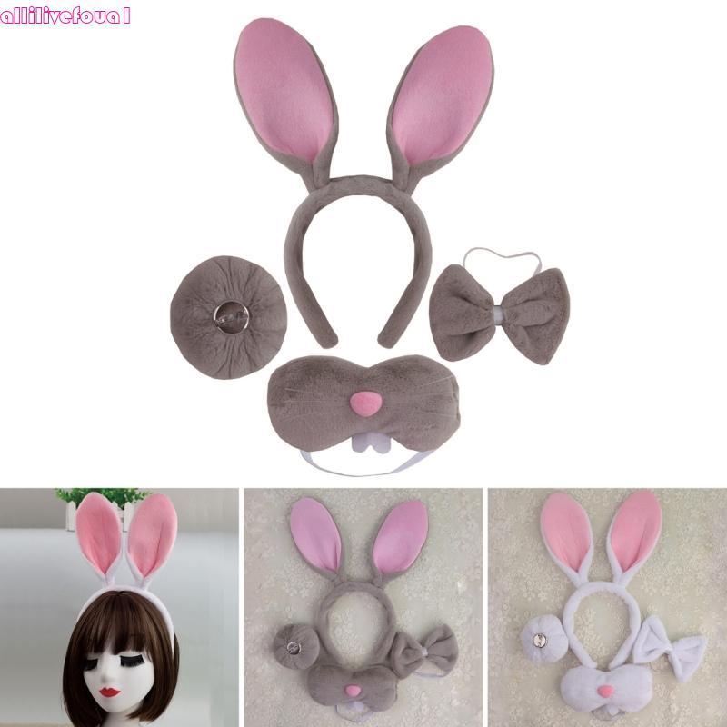 allilivefoua1 4 5 6 Fantasia Kit Acessórios Coelhos Cosplays Trajes Halloween