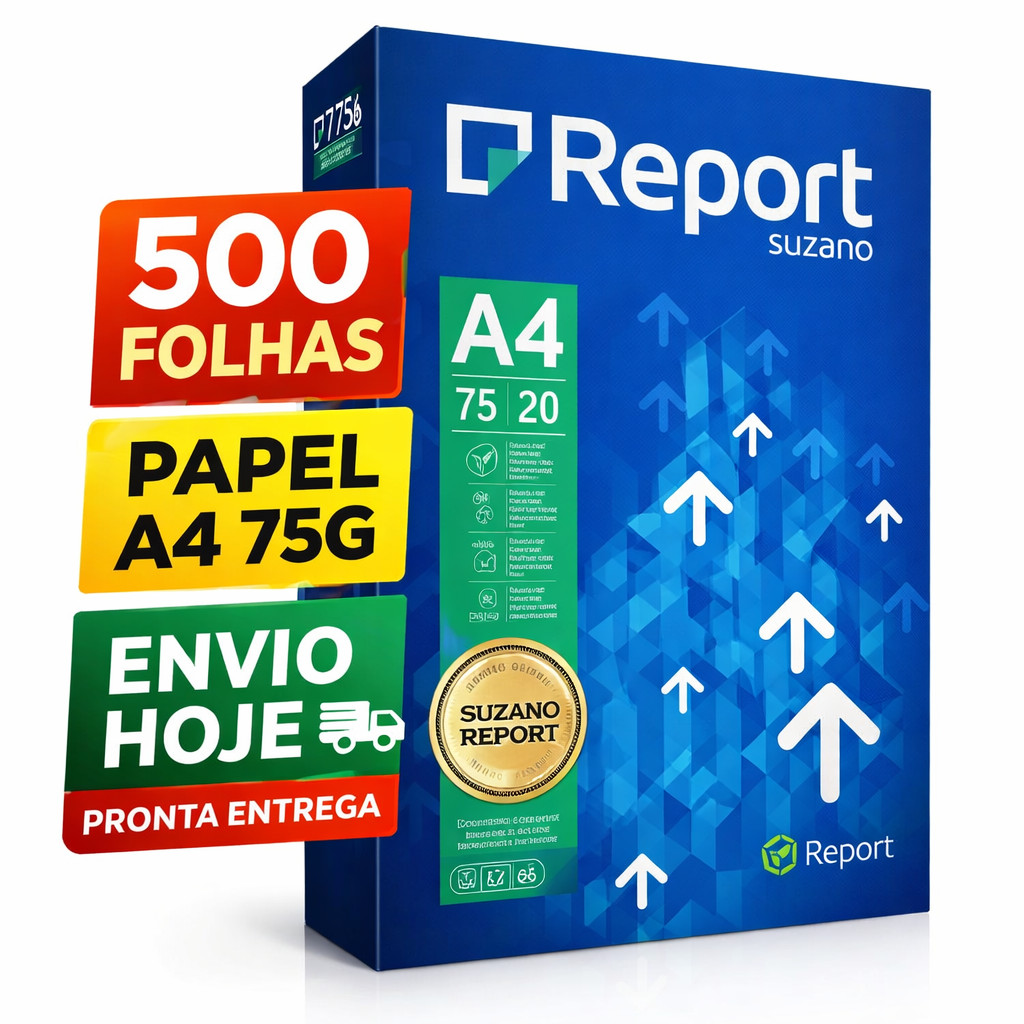Papel Sulfite Report Folha Ofício Para Impressão A4  Premium 75g  com 500 Folhas