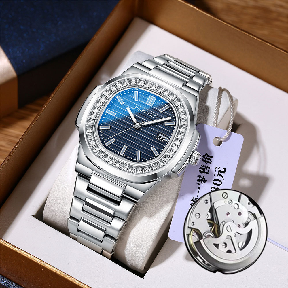 relogio masculino Na Naughty Relógio Mecânico Automático Genuíno Oco Marca Top Dez Relógio Suíço Relógio Masculino Lumin