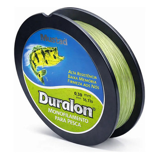 Linha De Pesca Mustad Duralon 0,30mm 250 Metros Verde Musgo Verde-musgo