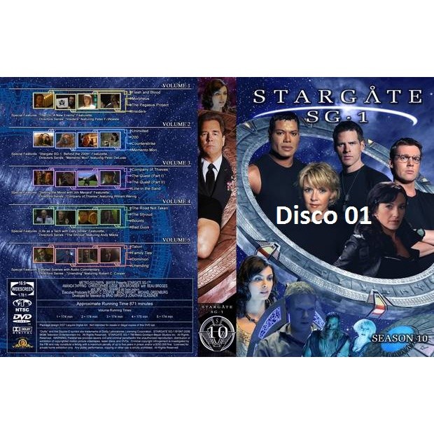 Dvd Stargate-SG - 10ª Temporada Completa - Legendado ou Dublado - 03 Discos dvd