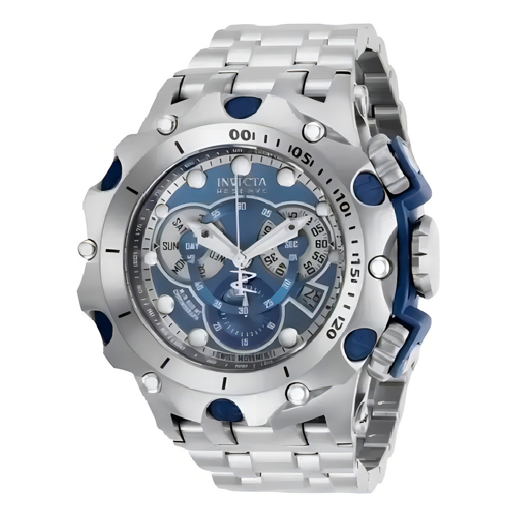 Relógio De Pulso Invicta Venon Hybrid 27787 Com Corria De Aço Inoxidável Cor Prateado - Fondo Azul