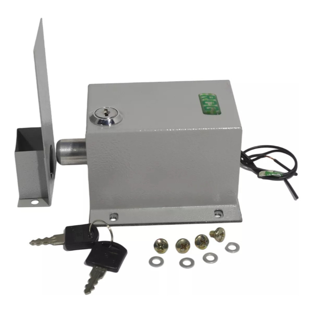 Trava Eletromagnética Gate Lock 220V Rcg Para Portão Eletrônico Automático Basculante, Deslizante e Pivotante