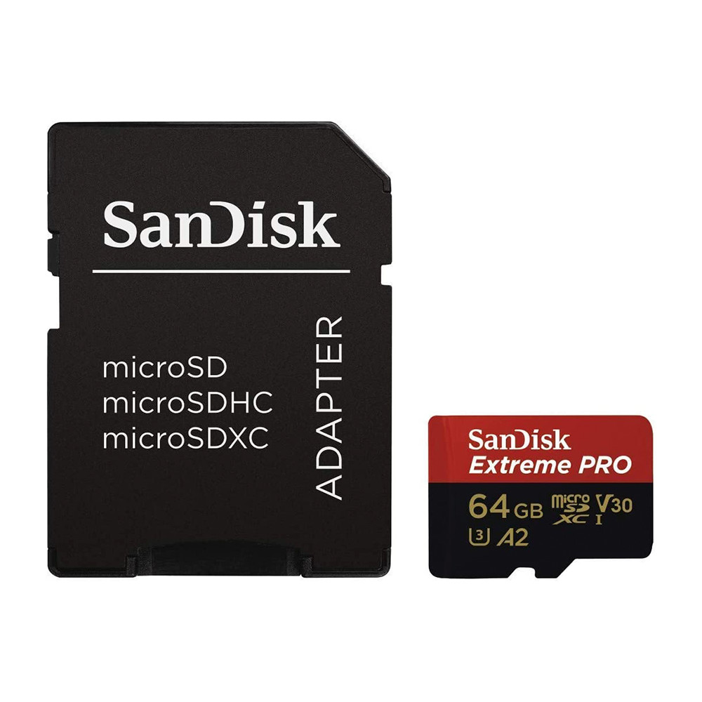 Cartão de Memoria SanDisk Extreme PRO MicroSDXC UHS-I, 64GB com Adaptador - SDSQXCY-064G-GN6MA em Oferta na Shopee