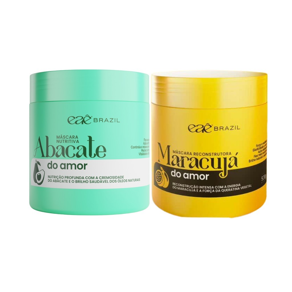 Kit Máscara Maracuja + Abacate Do Amor Força e Resistência Tratamento Capilar Eae Brazil