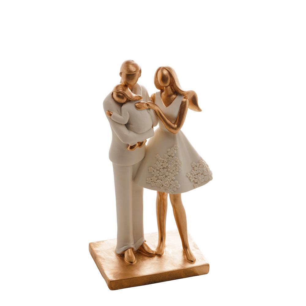 Figura Decorativa Família Wolff de Resina Branco 9cm x 20cm em Oferta na Shopee
