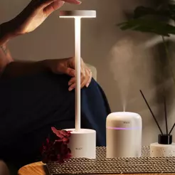 Luminária de Mesa Led 3 Tons Usb Wolff Cosmos Branca