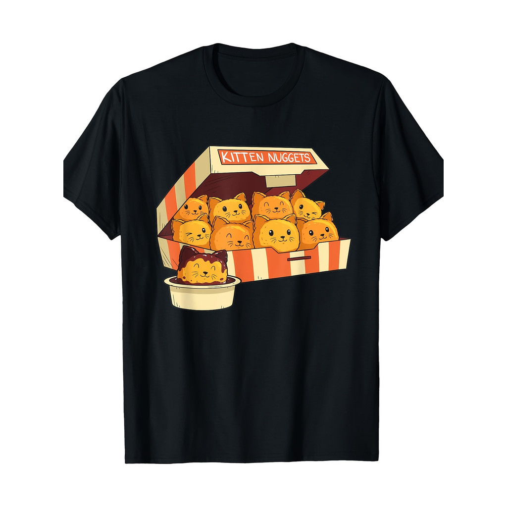 BR.Moonlight Camiseta Masculina Gatos Nugs Divertida Esticavel Confortável Moderna Casual