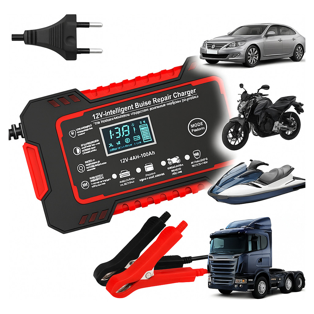Carregador Inteligente Blog 12V 6A Auxiliar Partida Carro Moto Caminhão em Oferta na Shopee