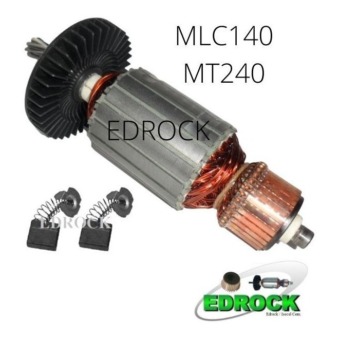 MLC140 MT240 Maktec Makita Serra Policorte Induzido Rotor 220V Escovas de Carvão