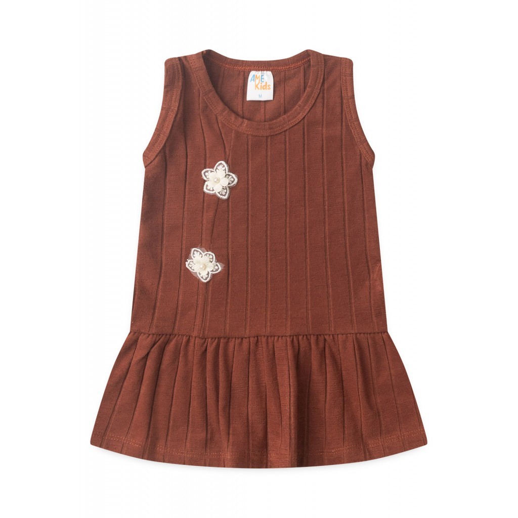 Vestido Curto Menina Milano Com Aplique de Flores
