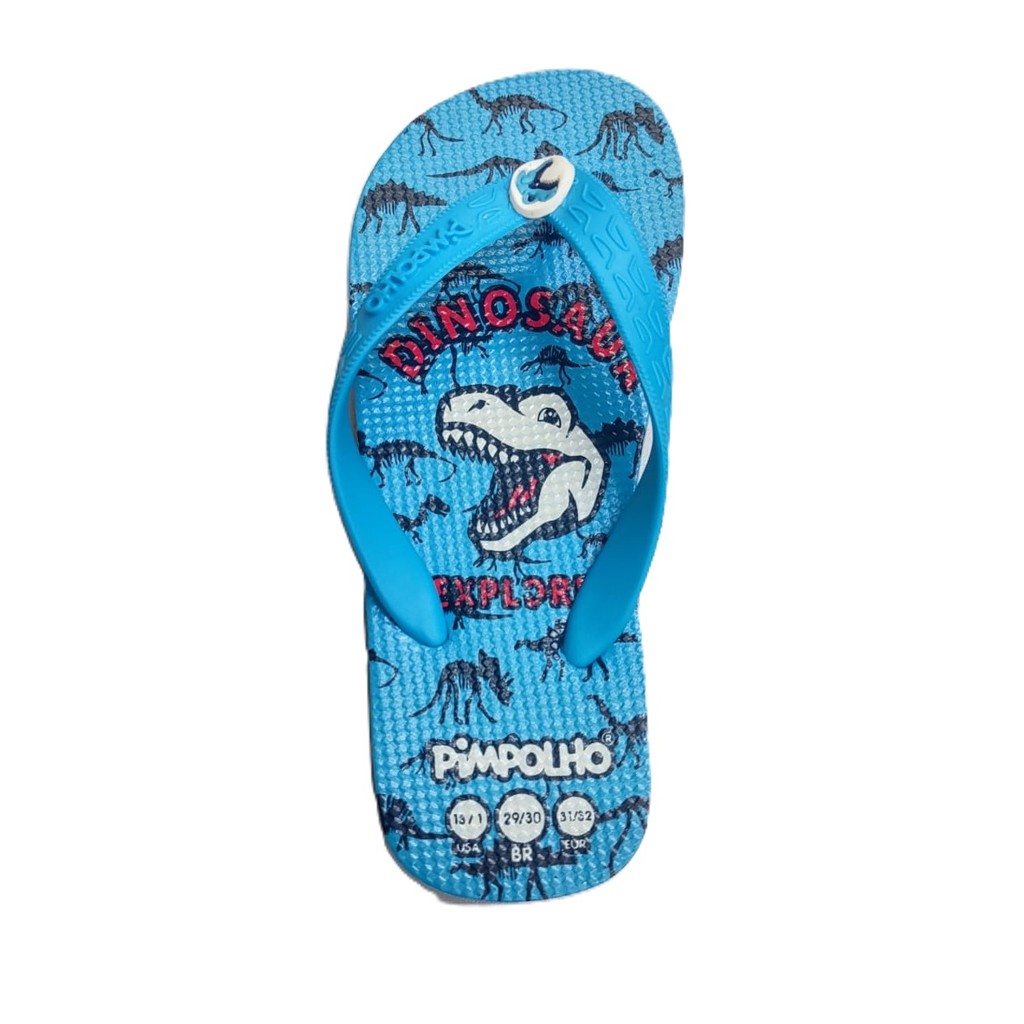 CHINELO INFANTIL PIMPOLHO 0074076C DINOSAUR MENINO PRAIA SOLA EVA AZ