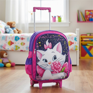 Mochila Escolar Gata Marie Feminina Infantil Rodinhas Menina em Oferta na Shopee