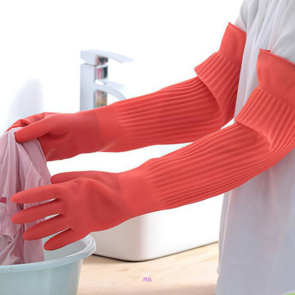 Luvas De Látex De Tendão Espessadas De Borracha PDA Para Lavar Pratos E Lavanderia De Trabalho Impermeáveis , Antiderrap