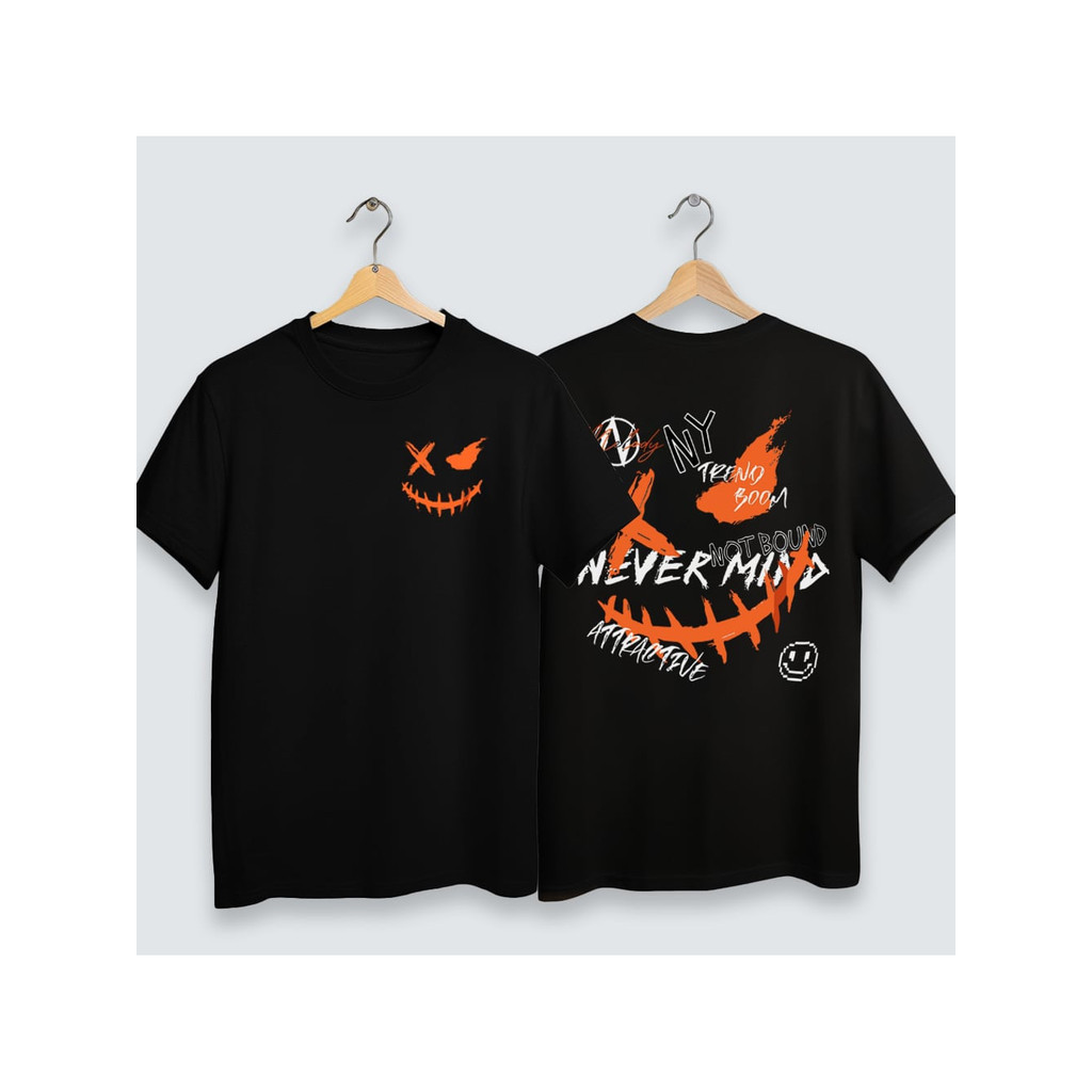 Camiseta Infantil e Juvenil Personalizada Unissex Urban Estampas Smile Nevermind 100%Algodão Top