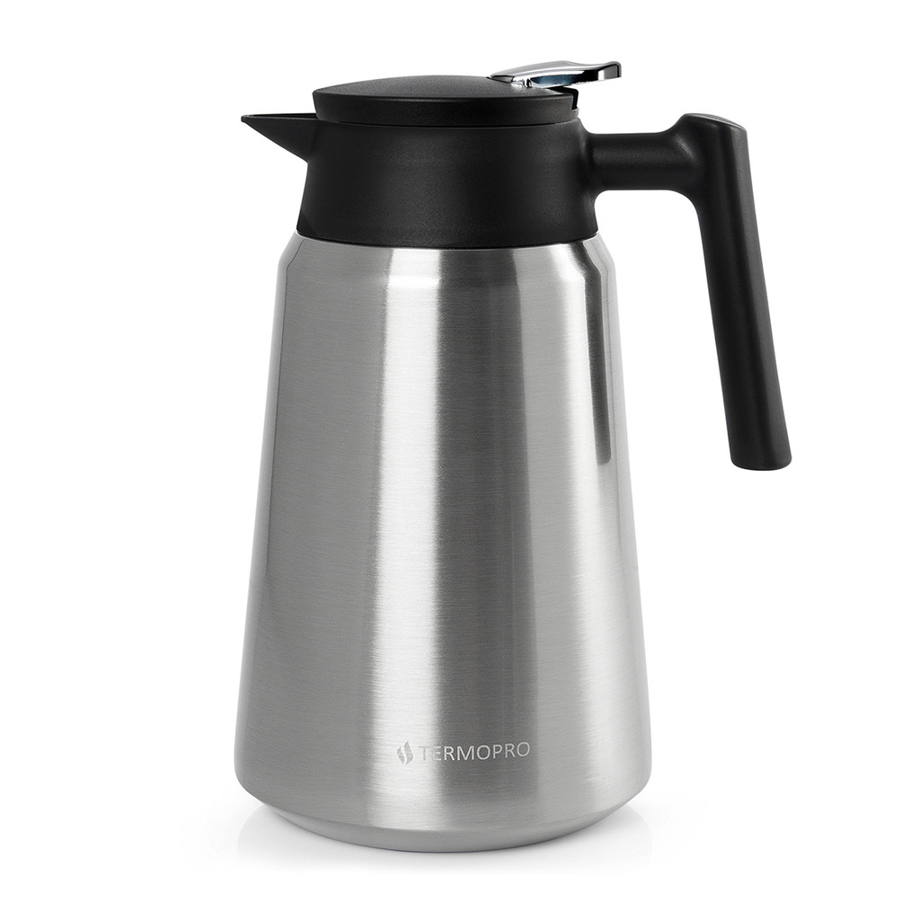 Garrafa Térmica Aço Inox 1,5L Geisha Prata Café Chá Escritório Cozinha Termopro