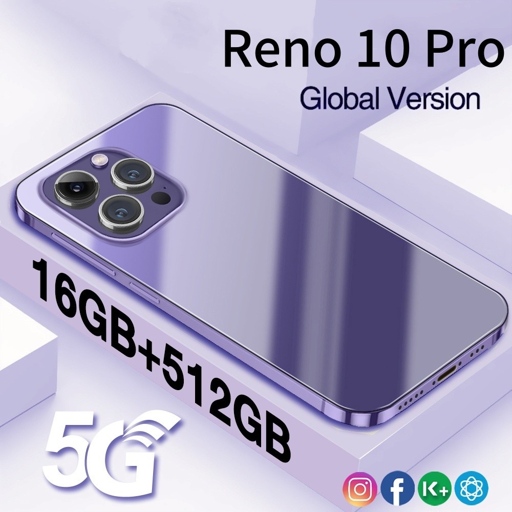 Imagem Reno10 Pro Phone 16GB RAM 512GB Suporta Smartphone De Tela Grande De Carregamento Rápido De 6800mAh