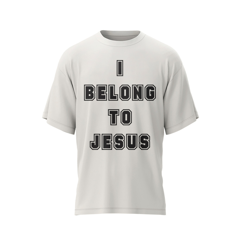 Camiseta I Belong To Jesus de Algodão Leve Macia Futebol Unissex