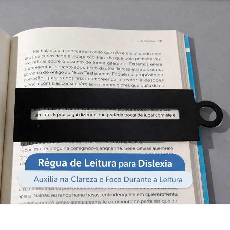 Régua de Leitura para Dislexia | Disléxico | Guia de Leitura Escolar | Auxilia Foco e Concentração