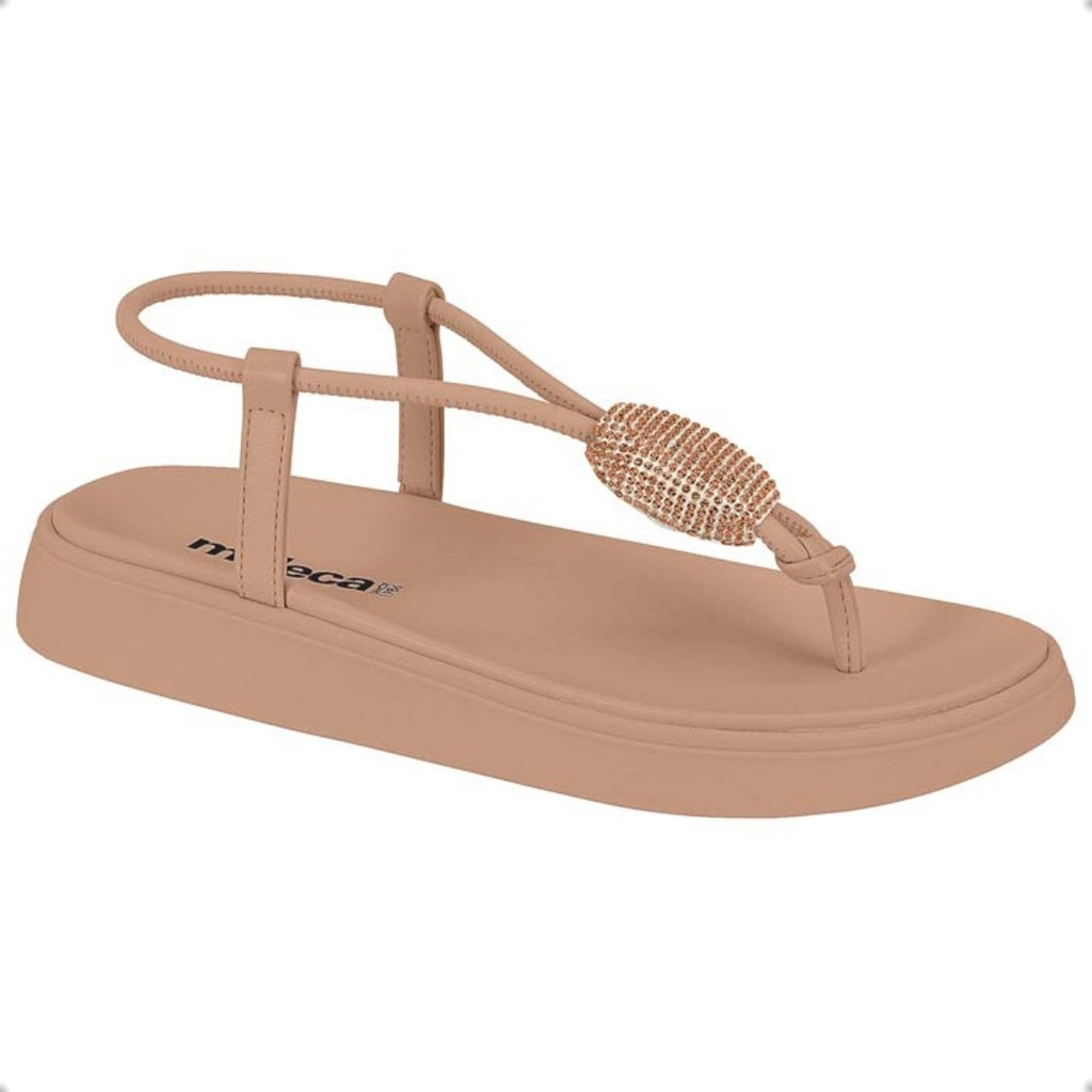 Sandália Feminina Moleca Papete De Dedo Com Strass 5499.103 em Oferta na Shopee