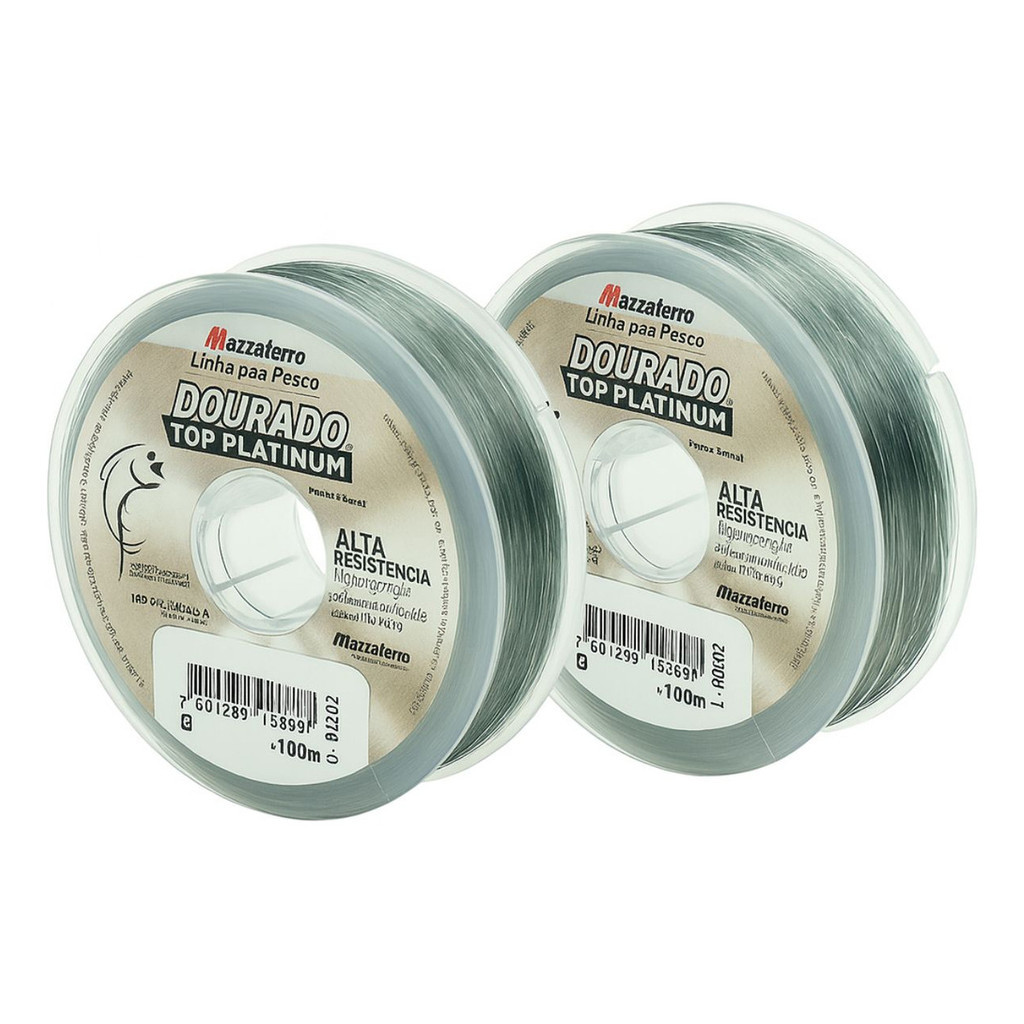 Linha de pesca nylon Transparente Top Platinum 0.30mm 200mts nailon 2 carreteis de 100 metros resistente forte invisível em Oferta na Shopee