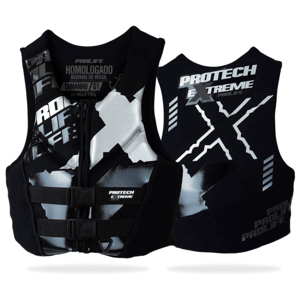 Colete Salva Vidas Homologado Protech Extreme Rev.1 - 00183-Silver - G1