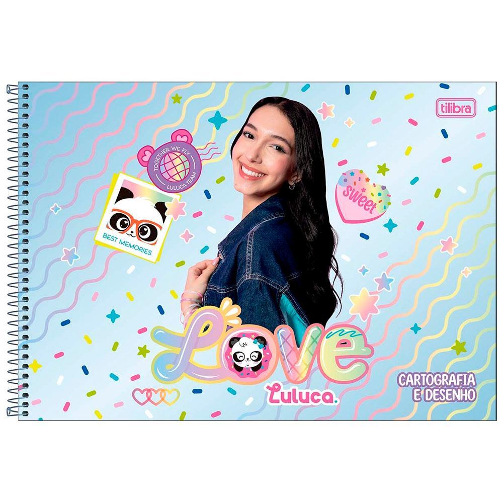 Caderno Cartografia e Desenho 20x27,5cm Espiral 80 Folhas Luluca Love Tilibra