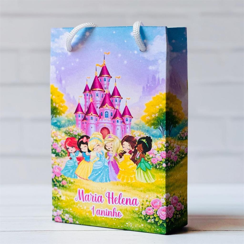 Sacolinha Princesas Cute Baby Bebê | Personalizada Com Nome | Mimos Festa Aniversário Lembrancinhas Personalizados