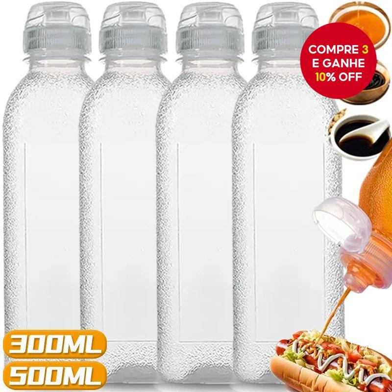 4 Pçs Garrafas De Óleo De Cozinha Plástico Tempero Squeeze Garrafa Ketchup Salada Molho Azeite Dispensador Piquenique Ch