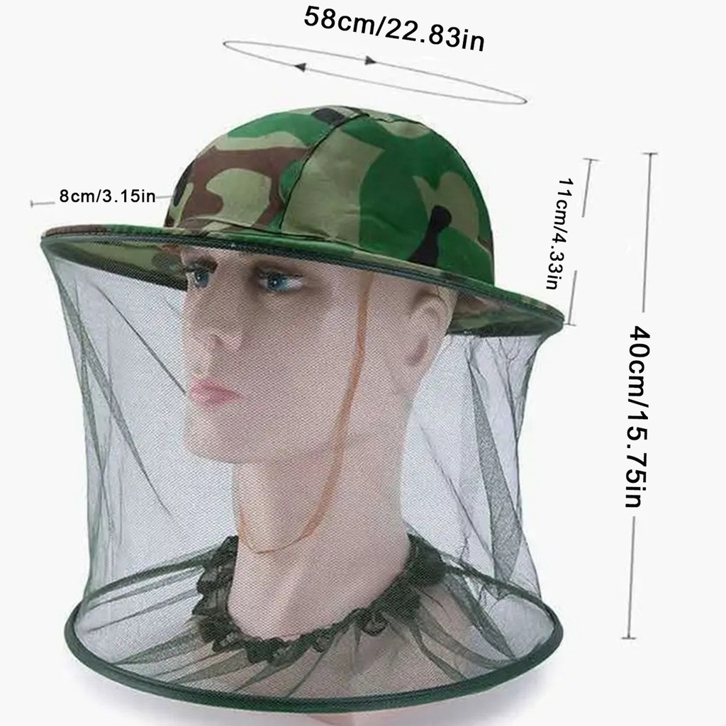 Moneyc Anti-Mosquito Chapéu De Pesca Apicultura Abelha Roupas Protetoras Máscara Protetor Solar — imagem 2 de 2