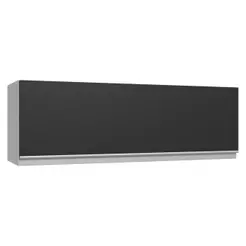 Armário Aéreo 100 cm 1 Porta Basculante Branco/Preto Glamy Madesa