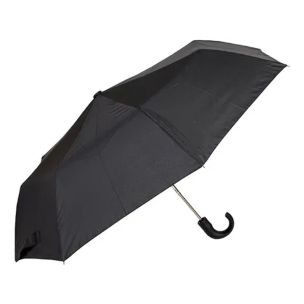 Guarda Chuva Automático Masculino Cabo Curvo Fazzoletti 206 Preto