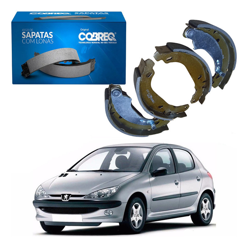 Sapata De Freio Traseira Cobreq Peugeot 206 1.4 2004 A 2009 em Oferta na Shopee