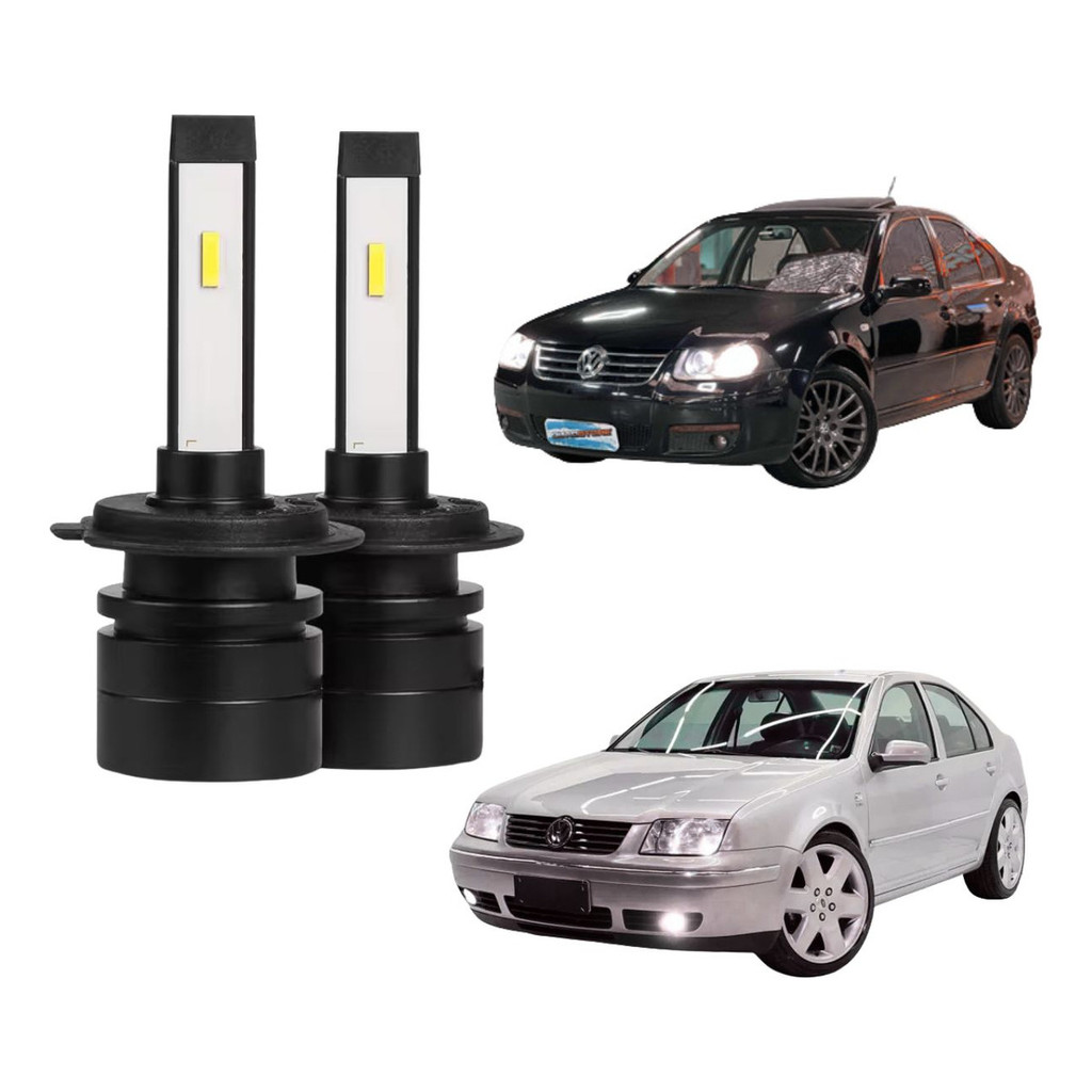 Lampada Farol H7 Led Nano Headlingt Linha Vw 32w Farol Alto Baixo Milha 6000k Lumens 9000 36W-Branca